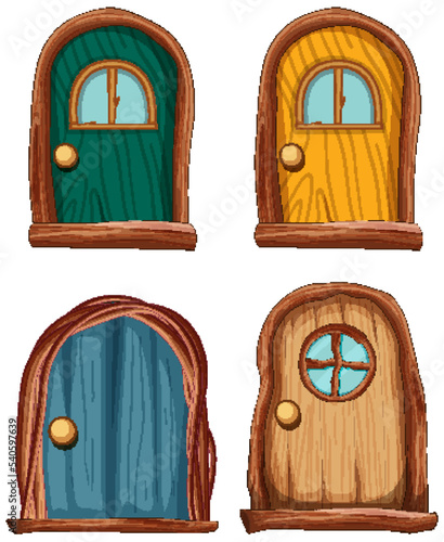 Hobbit house doors set