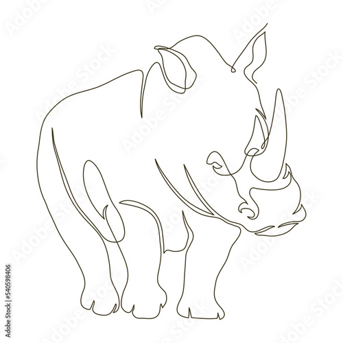 wild rhino line drawn