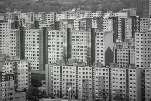 Obraz na płótnie blocks of flats from soviet communism era in Bratislava, Slovak Republic w salonie
