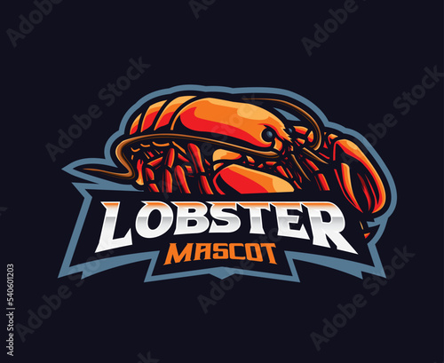 Lobster mascot logo design