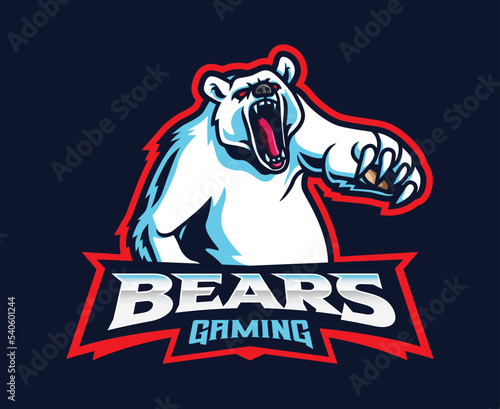 Polar bear mascot logo design