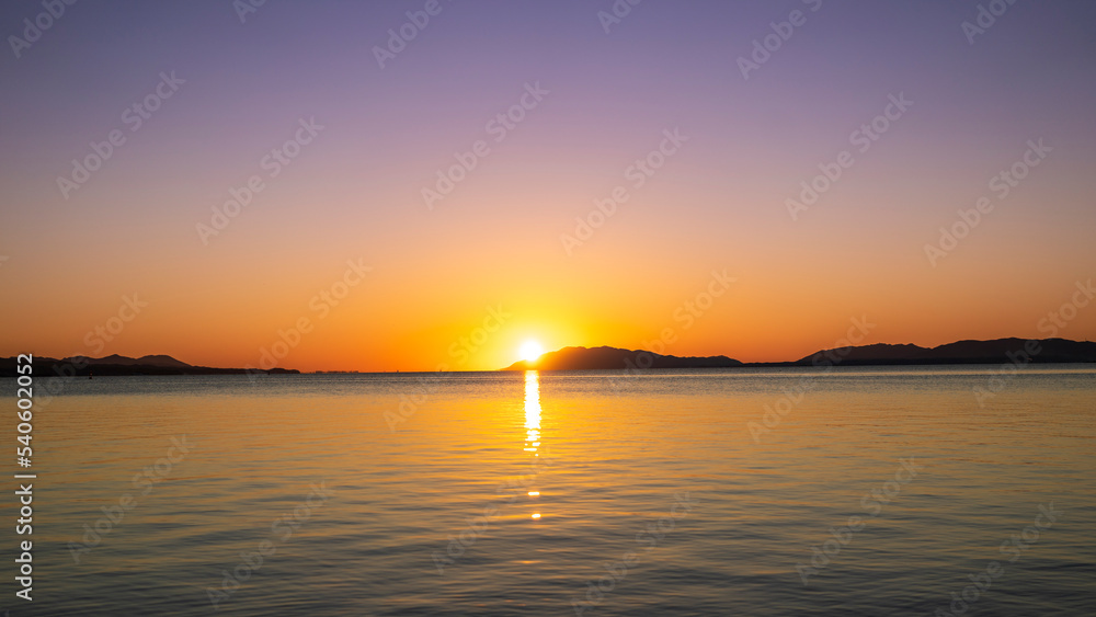 宍道湖に沈む夕日