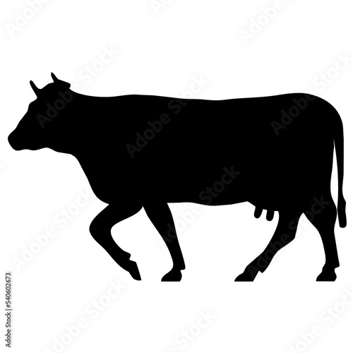 cow silhouette isolated 