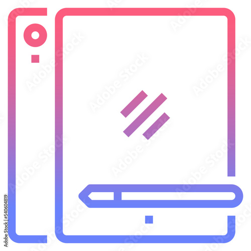 tablet line gradient icon