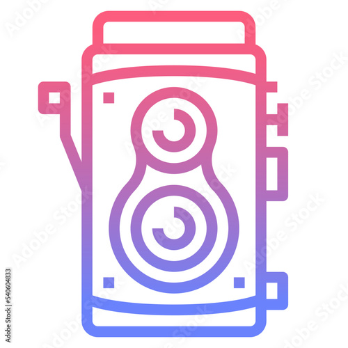 vintage line gradient icon