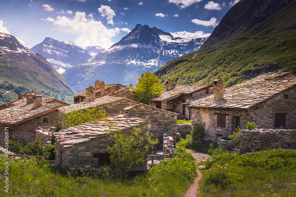 L Ecot, small medieval hamlet of Bonneval sur Arc in Haute Savoie, French alps