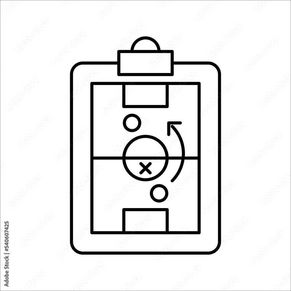 soccer tactics icon, game success strategy in football, scheme play, vector illustration on white background soccer tactics icon, game success strategy in football, scheme play, vector illustration on white background