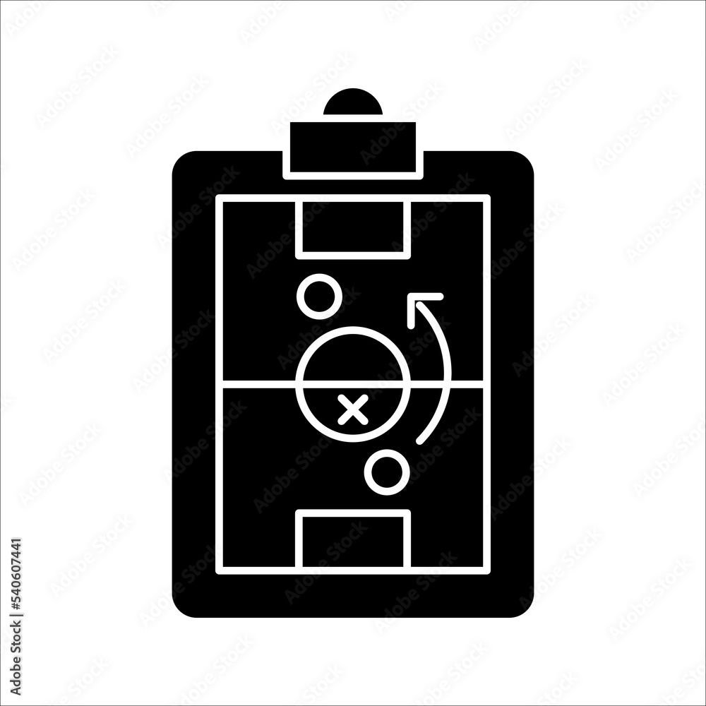 soccer tactics icon, game success strategy in football, scheme play, vector illustration on white background soccer tactics icon, game success strategy in football, scheme play, vector illustration on white background