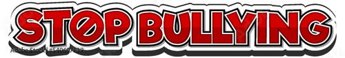 Stop Bullying text for banner or poster design