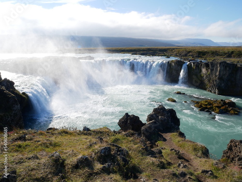 The Goðafoss waterfall in Iceland