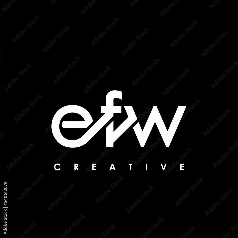 EFW Letter Initial Logo Design Template Vector Illustration
