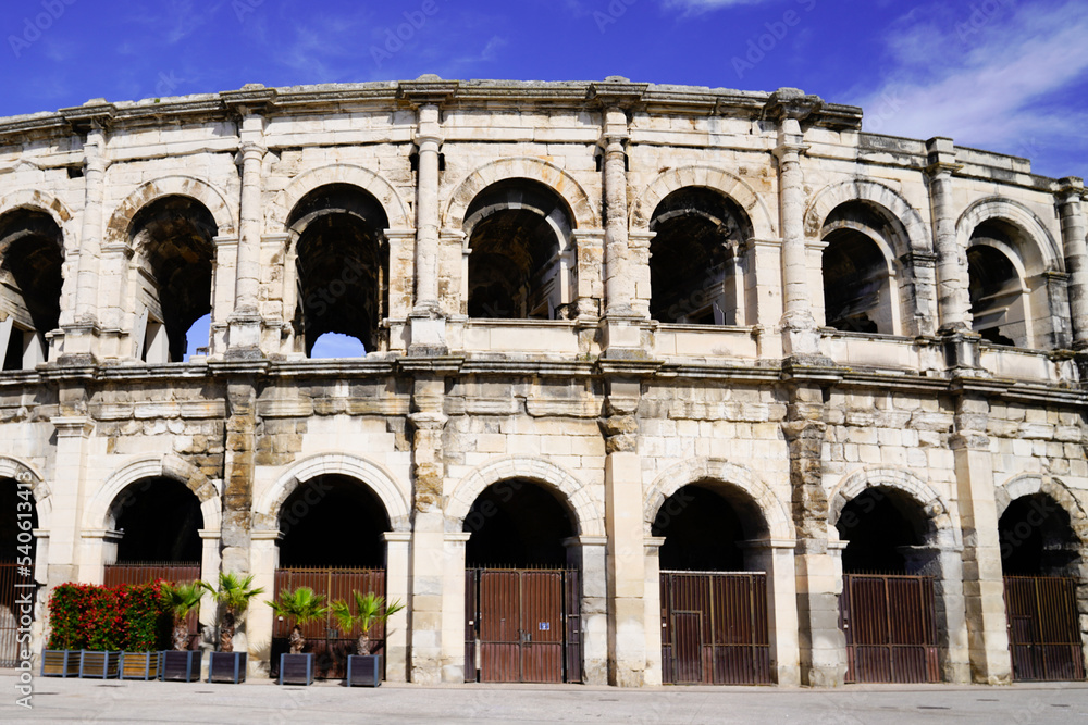 Arena of Nimes city french Roman amphitheater in France