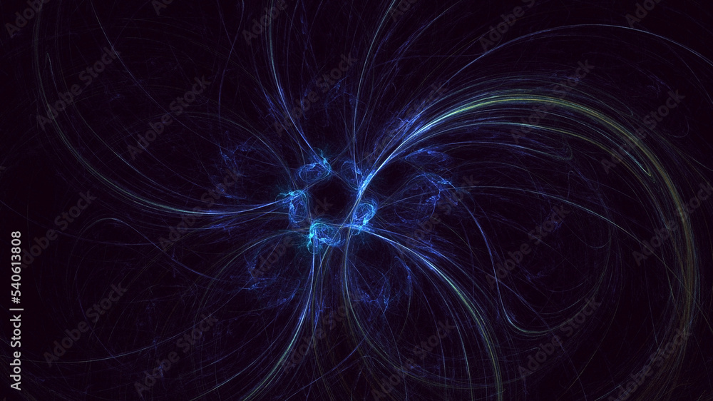 Fototapeta premium 3D rendering abstract multicolor fractal light background