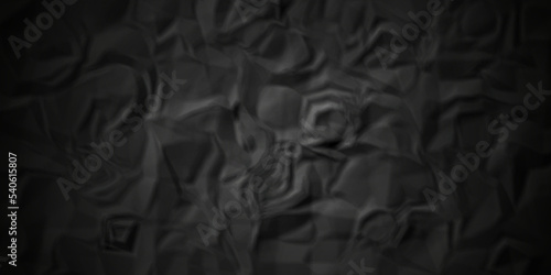 Black and white paper crumpled texture. dark black grunge textured crumpled black paper background. panorama black paper texture background  crumpled pattern