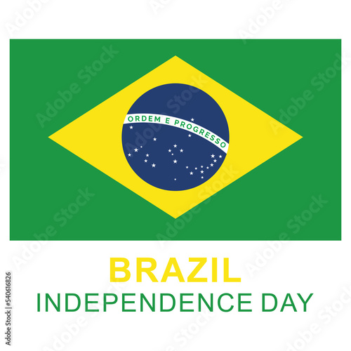 Vector illustration of brazil flag to celebrate independence day