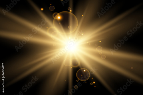 Fototapeta Golden Glow light effect