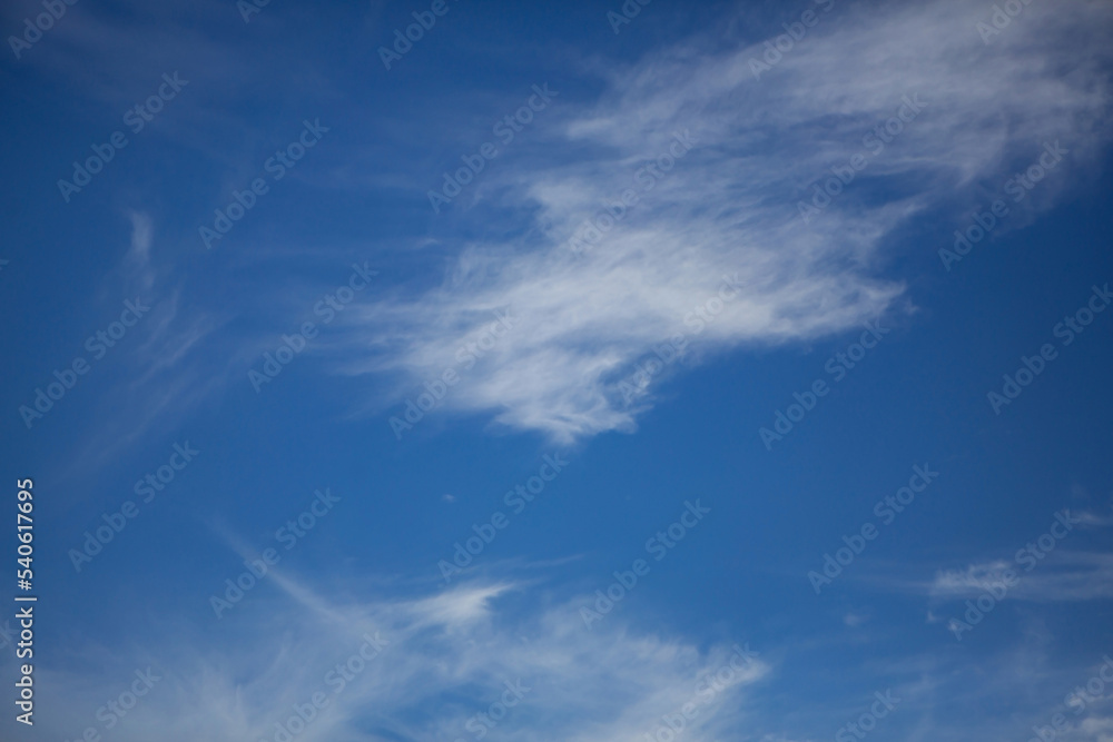 blue sky and summer clouds