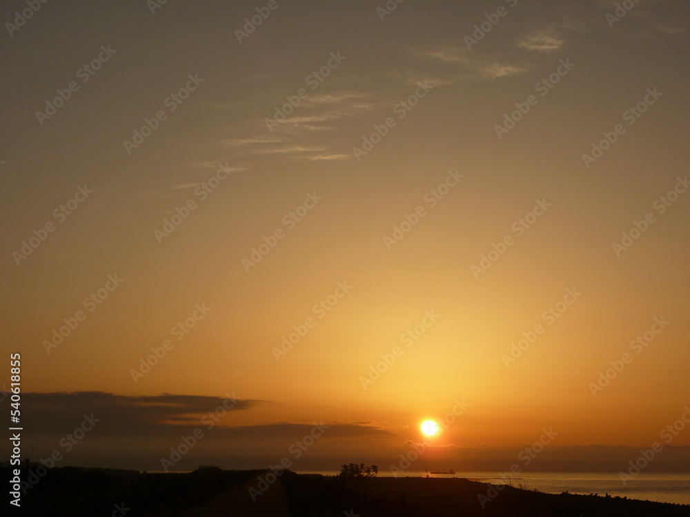 Blue  sky  and  sunrise