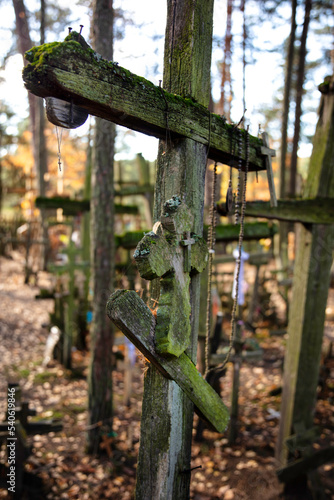 Święta Góra Grabarka, drewniane krzyże, Podlasie