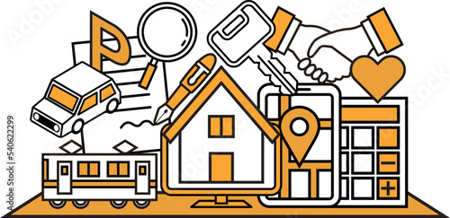 不動産の賃貸や売買のイメージ