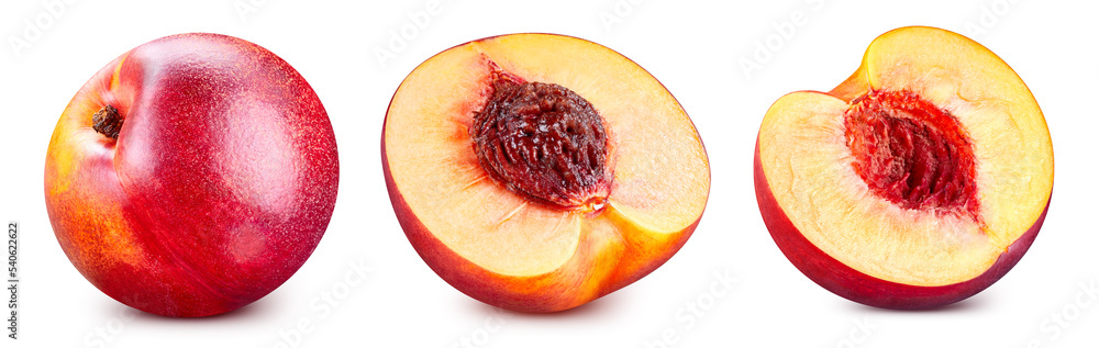 Peach collection isolated on white background. Peach set Clipping Path ...