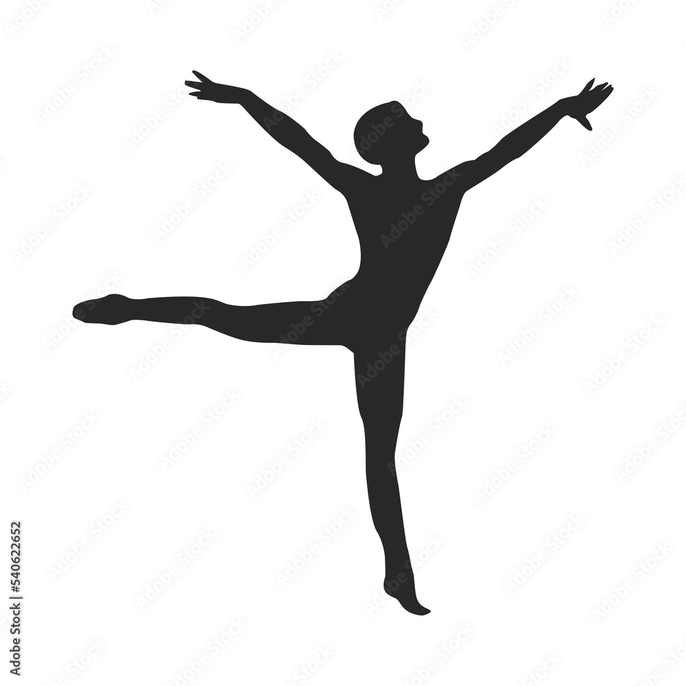 Obraz premium Vector silhouette of people dancing