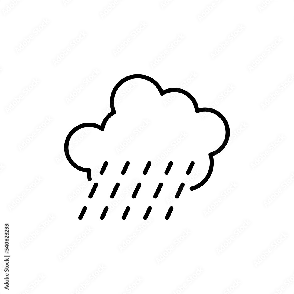 Rainy icon. cloud sign for mobile concept and web design. EPS 10 Rainy icon. cloud sign for mobile concept and web design. EPS 10