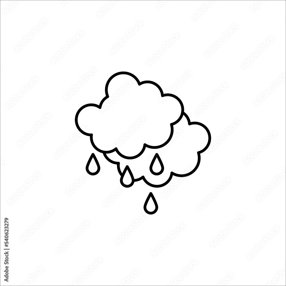 Rainy icon. cloud sign for mobile concept and web design. EPS 10 Rainy icon. cloud sign for mobile concept and web design. EPS 10