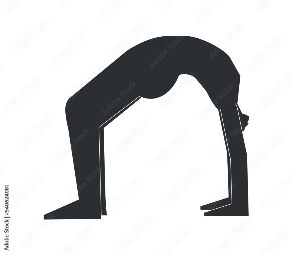 Upward Bow (Wheel) Yoga Pose Stock Photo - Image of dhanurasana,  background: 52838156