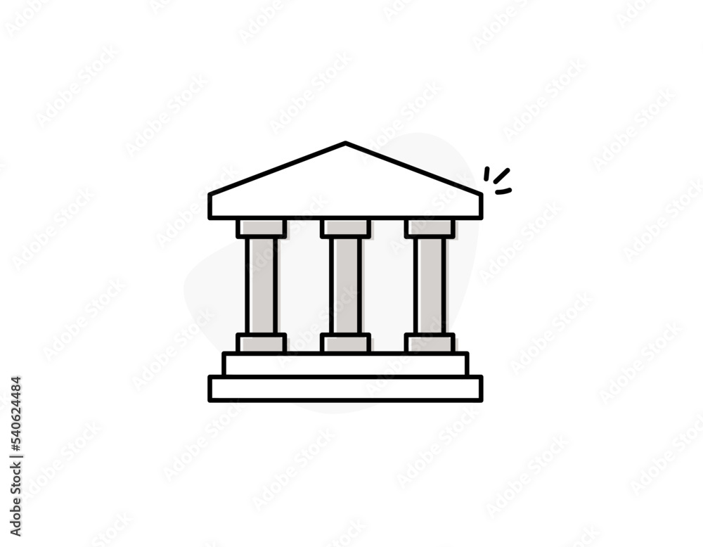Bank vector Line icon. Bank vector Line icon.