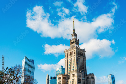 Street view of Warsaw  Poland