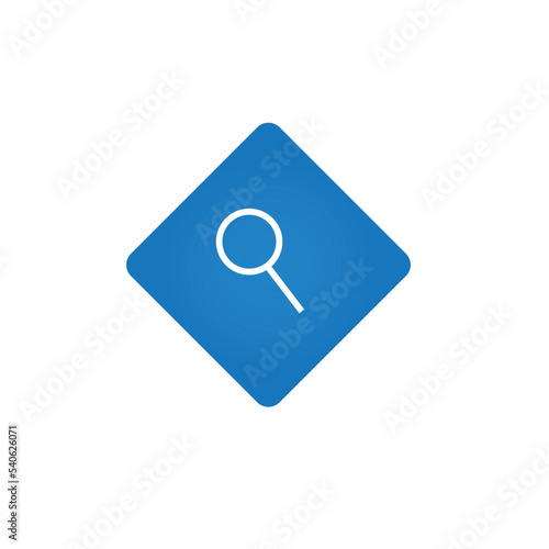 Search icon, magnifying glass. Vector illustration.