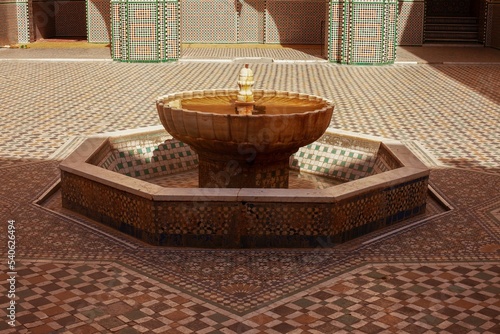 Fountain in Mausoleum of Moulay Ismail in Meknes, Morocco