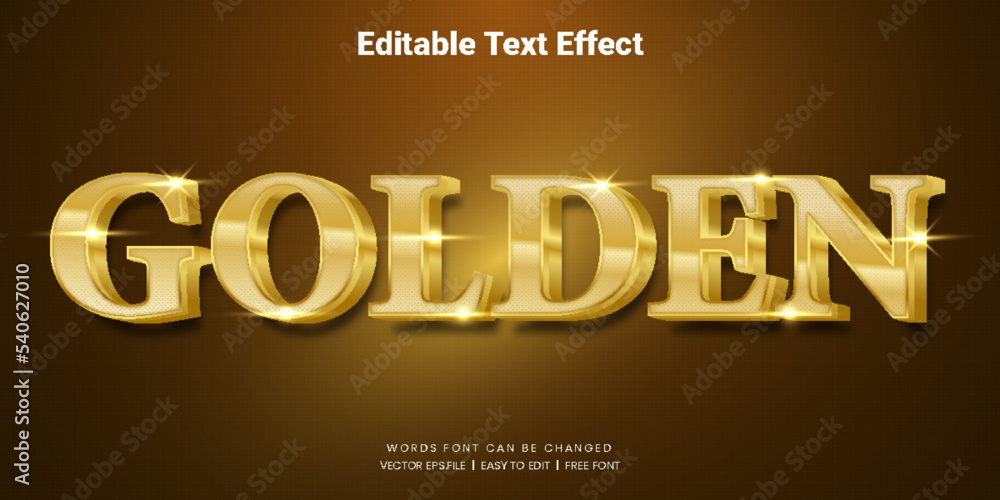 Golden Text effect 