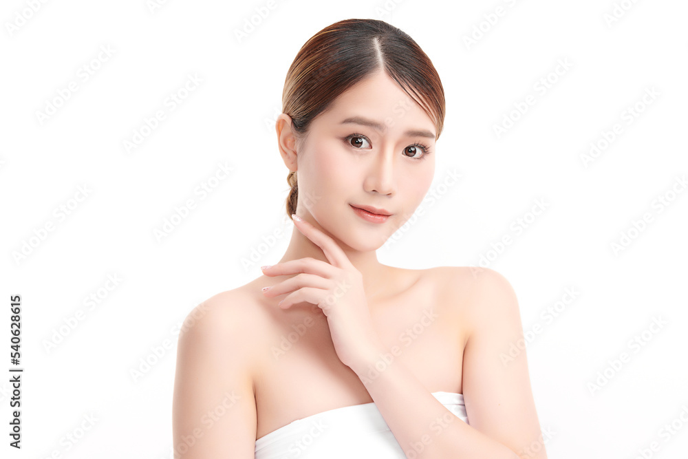 Beautiful young asian woman with clean fresh skin on white background, Face care, Facial treatment, Cosmetology, beauty and spa, Asian women portrait. Beautiful young asian woman with clean fresh skin on white background, Face care, Facial treatment, Cosmetology, beauty and spa, Asian women portrait.