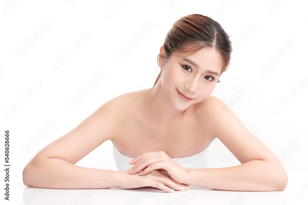 Beautiful young asian woman with clean fresh skin on white background, Face care, Facial treatment, Cosmetology, beauty and spa, Asian women portrait. Beautiful young asian woman with clean fresh skin on white background, Face care, Facial treatment, Cosmetology, beauty and spa, Asian women portrait.