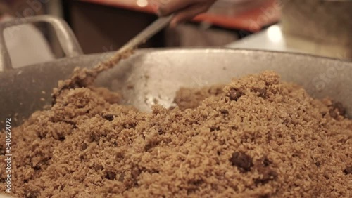 The process of stirring betel garden fried rice is the best in Indonesia nasi goreng kebun sirih photo