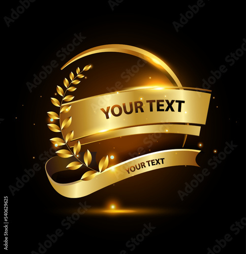 gold badges and labels luxury design
