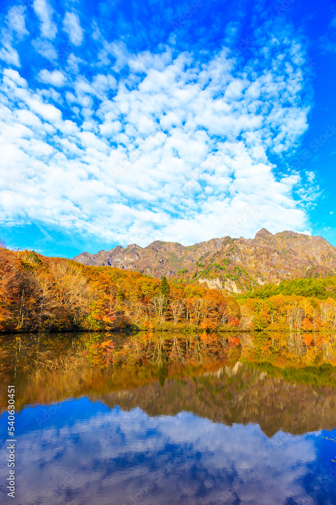 autumn landscape with lake and mountains autumn landscape with lake and mountains