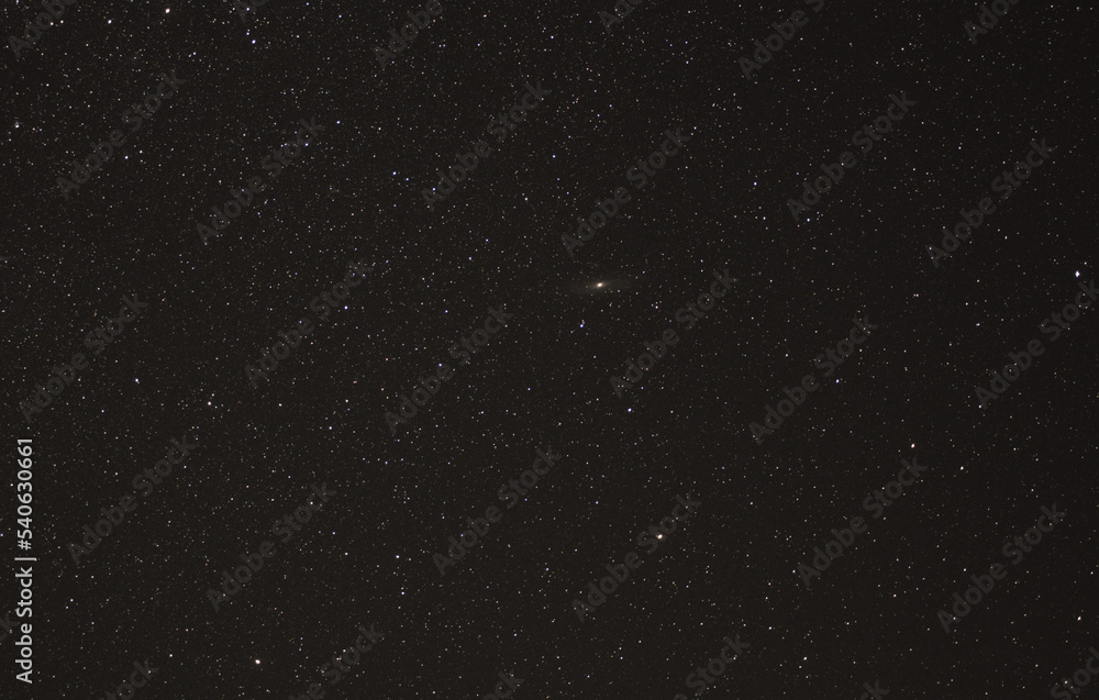 Wide-angle shot of Andromeda Galaxy taken from Dartmoor, Devon