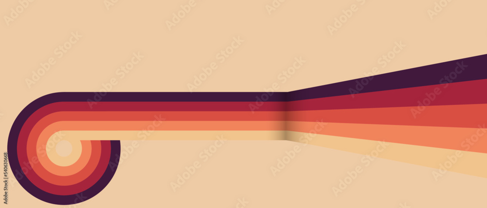 Obraz premium Abstract retro background, digital lines and circles, design 70s, vector.