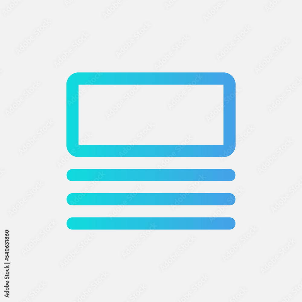 Layout icon in gradient style, use for website mobile app presentation Layout icon in gradient style, use for website mobile app presentation