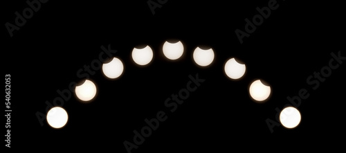 partial solar eclipse. different phases © Olga