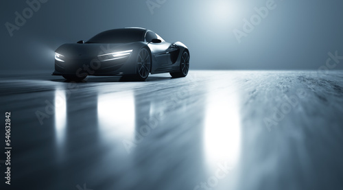 New super sports car driving fast, supercar style © Photocreo Bednarek