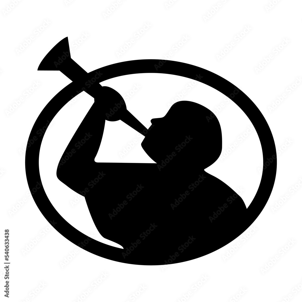 Vector high quality Angel Moroni symbol isolated on white background