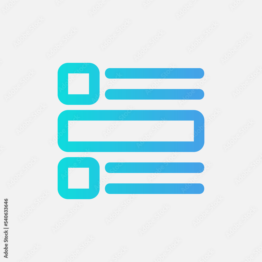 Layout icon in gradient style, use for website mobile app presentation Layout icon in gradient style, use for website mobile app presentation