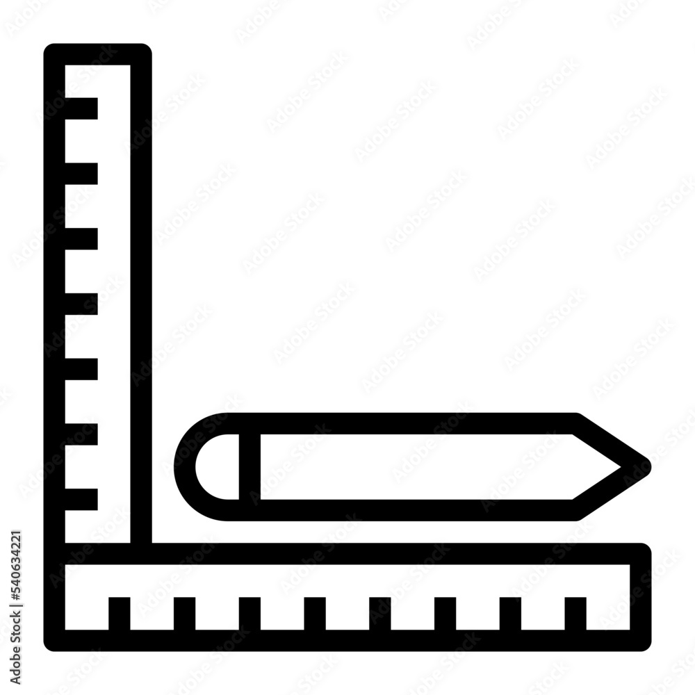 Obraz premium Icon Ruler With Style Outline