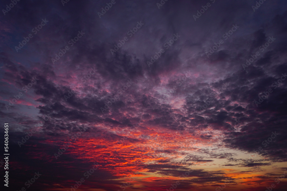 Dramatic sky with clouds, Nature background