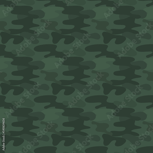 Green camouflage seamless pattern, military vector pattern.