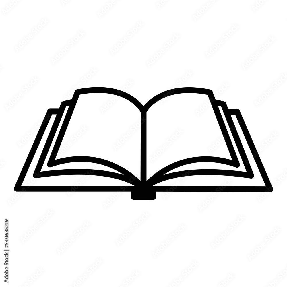 Open Book Icon Vector On Trendy Design. Open Book Icon Vector On Trendy Design.
